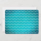 海の下で人魚の海軍の写真の最初の誕生日 招待状 (裏面)