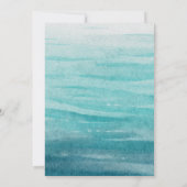 海の下で人魚の赤ちゃんシャワーありがとう 招待状 (裏面)