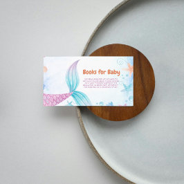海の下で人魚の赤ちゃんシャワーのブックリクエスト エンクロージャーカード