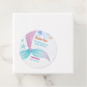 海の下で人魚の赤ちゃんシャワーパーティー フェイバータグ (インサイチュ)