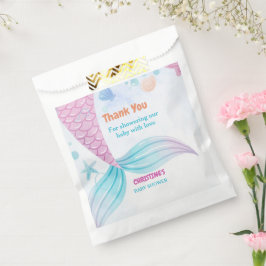 海の下で人魚の赤ちゃんシャワーパーティー フェイバーバッグ