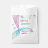 海の下で人魚の赤ちゃんシャワーパーティー フェイバーバッグ (正面)