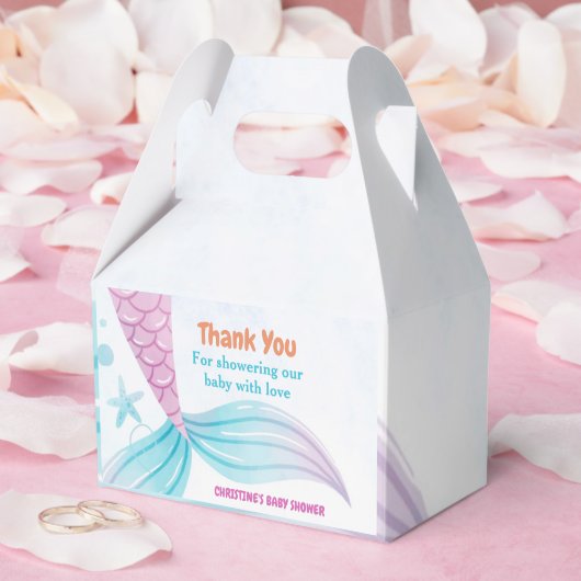 海の下で人魚の赤ちゃんシャワーパーティー フェイバーボックス (ウェディング)