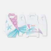 海の下で人魚の赤ちゃんシャワーパーティー フェイバーボックス (折り畳みなし)