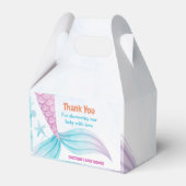 海の下で人魚の赤ちゃんシャワーパーティー フェイバーボックス (正面サイド)