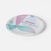 海の下で人魚の赤ちゃんシャワーパーティー ペーパープレート (アングル)