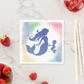 海の下で人魚の赤ちゃんシャワー スタンダードカクテルナプキン (インサイチュ)