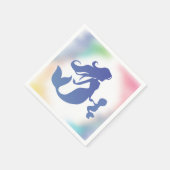 海の下で人魚の赤ちゃんシャワー スタンダードカクテルナプキン (角)