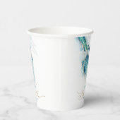 海の下で人魚をテーマにした赤ちゃんシャワー 紙コップ (右)