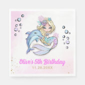 海の下で人魚をテーマにした スタンダードランチョンナプキン (正面)