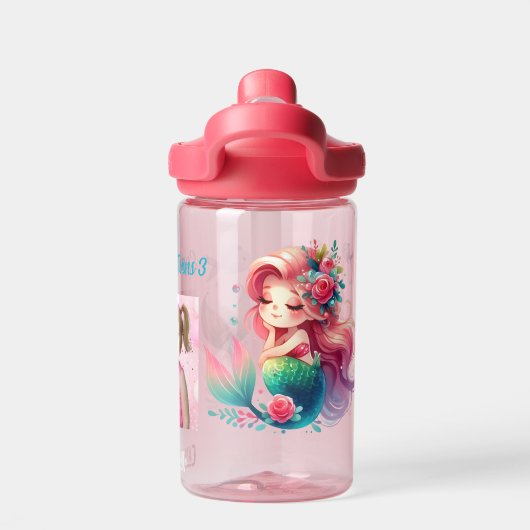 海の下で人魚キッズスクールウォーターボトル ウォーターボトル (背面)