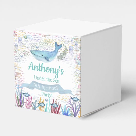 海の下で任意の年齢の誕生日 フェイバーボックス (正面サイド)