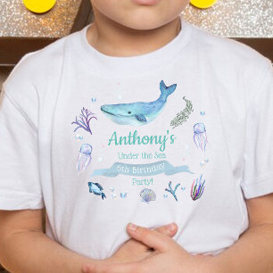 海の下で任意の年齢の誕生日 Tシャツ