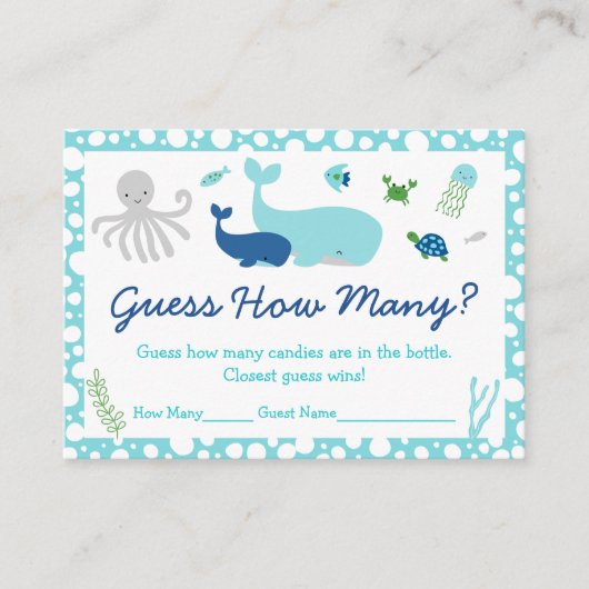 海の下で何個当てようゲーム エンクロージャーカード (正面)