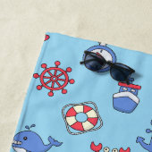 海の下で動物の海の少年 ビーチタオル (インサイチュ)