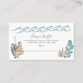 海の下で動物の海シャワーおむつラッフル 名刺 (正面)