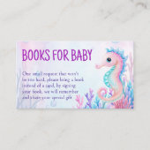 海の下で可愛いシーホース紫の本のリクエスト エンクロージャーカード (正面)