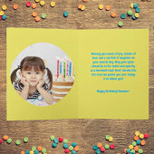 海の下で可愛い人魚の誕生日写真グリーティング カード