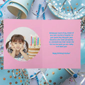 海の下で可愛い人魚の誕生日写真グリーティング カード