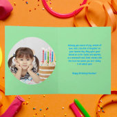 海の下で可愛い人魚の誕生日写真グリーティング カード