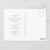 海の下で可愛い海ベビーシャワー招待状 ポストカード (裏面)