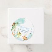 海の下で可愛い海動物パーティー好意ラベル フェイバータグ (インサイチュ)