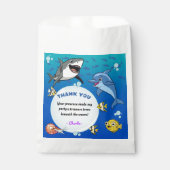 海の下で可愛い漫画海動物パーティー フェイバーバッグ (正面)