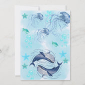 海の下で喜び：男の赤ちゃんパーソナライズされたシャワー 招待状 (裏面)