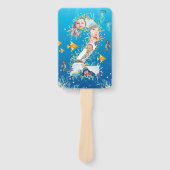 海の下で大きな2番目の誕生日の写真コラージュ ハンドファン (正面)