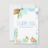 海の下で感謝 サンキューカード (正面)