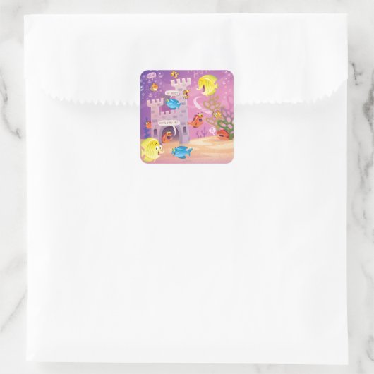 海の下で数えられる時間 スクエアシール (バッグ)