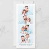 海の下で日付しおり写真を保存 招待状 (裏面)