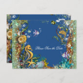 海の下で日付を保存 案内ポストカード (正面/裏面)