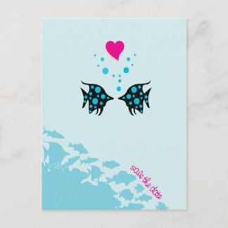 海の下で日付を保存 案内ポストカード