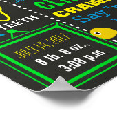 海の下で最初の誕生日の黒板 ポスター (角)