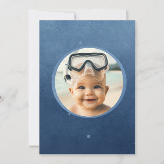 海の下で最初の誕生日招待状と写真 招待状 (裏面)