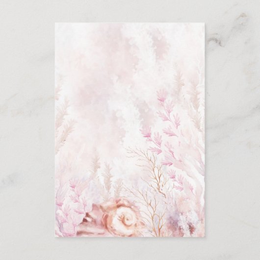 海の下で海の人魚の本の赤ん坊の女の子 エンクロージャーカード (裏面)