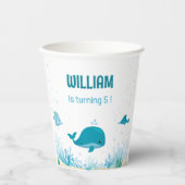 海の下で海の海動物 紙コップ (正面)