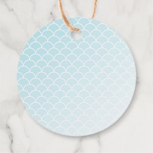 海の下で海の赤ちゃんシャワー フェイバータグ (裏面)