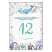 海の下で海をテーマにしたパーティー テーブルナンバー (裏面)