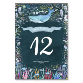 海の下で海をテーマにしたパーティー テーブルナンバー (裏面)