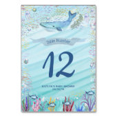 海の下で海をテーマにしたパーティー テーブルナンバー (裏面)