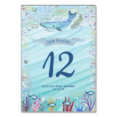 海の下で海をテーマにしたパーティー テーブルナンバー (正面)