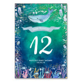 海の下で海をテーマにしたパーティー テーブルナンバー (正面)