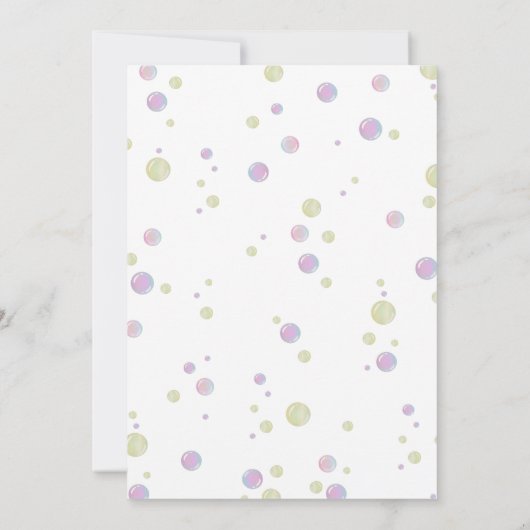 海の下で海をテーマにしたベビーシャワー招待状 招待状 (裏面)