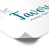 海の下で海をテーマに赤ちゃんシャワー好意サイン ポスター (角)