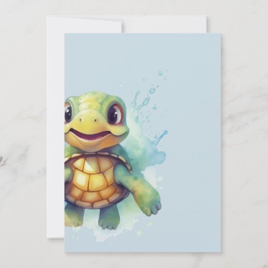 海の下で海タートルボーイズ誕生日パーティー 招待状 (裏面)