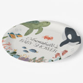 海の下で海ベビーシャワーデコール ペーパープレート (アングル)