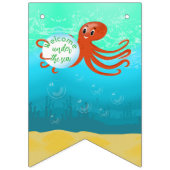 海の下で海動物の水の泡 バンティングフラッグ (第1の旗)