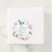 海の下で海動物カラフルの赤ちゃんシャワー フェイバータグ (インサイチュ)